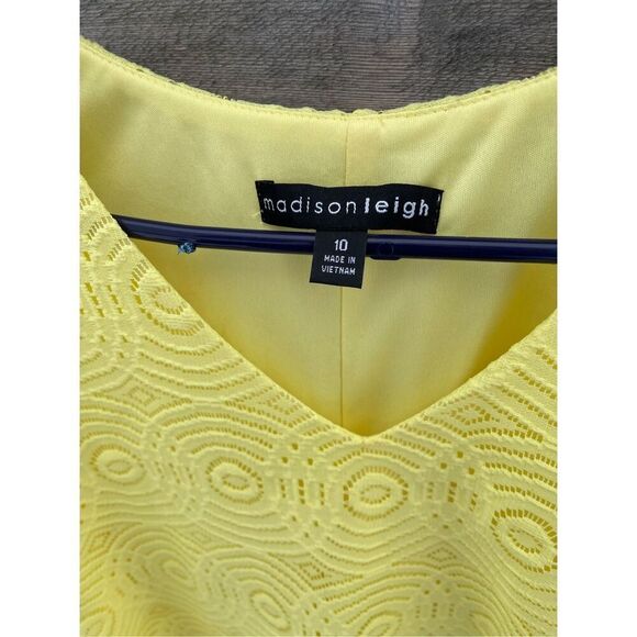 NWT Madison Leigh size 10 yellow lace dress - Picture 5 of 7